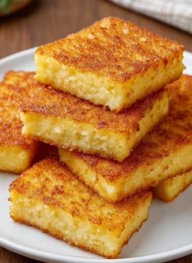 Crispy Fried Cornmeal Mush Slices
