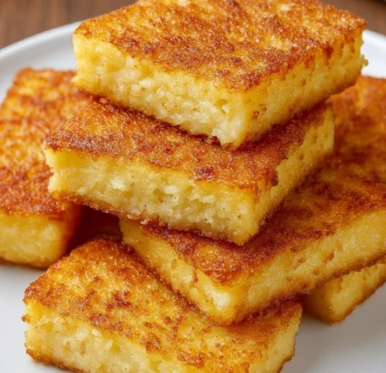 Crispy Fried Cornmeal Mush Slices
