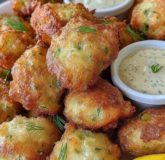 Dill Pickle Chicken Fritters