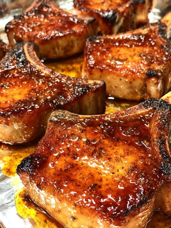 Honey Garlic Glazed Pork Chops