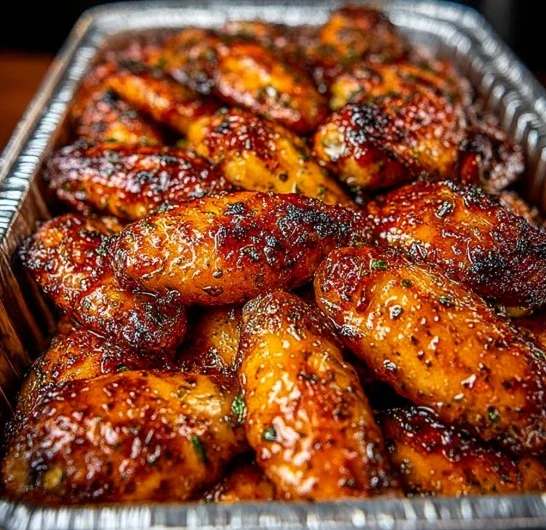 Maple Herb Glazed Chicken Wings