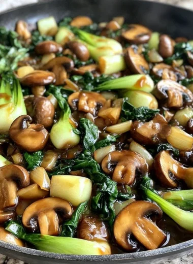 Mushroom Bok Choy Stirfry
