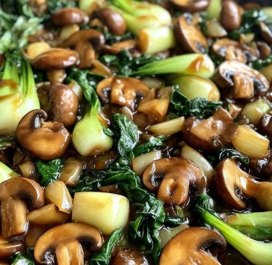 Mushroom Bok Choy Stirfry