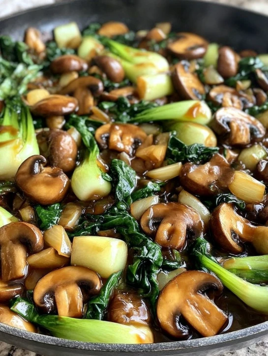 Mushroom and Bok Choy Stir-Fry
