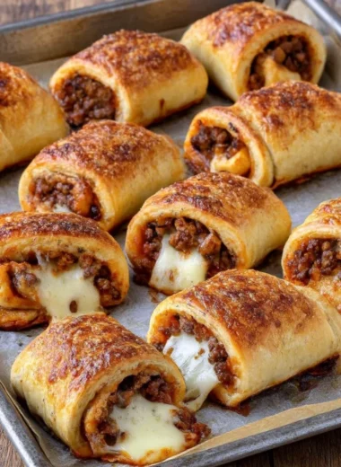 Oven Baked 5ingredient Beef Pizza Roll Ups