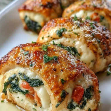 Roasted Chicken Stuffed Red Pepper Spinach Mozzarella