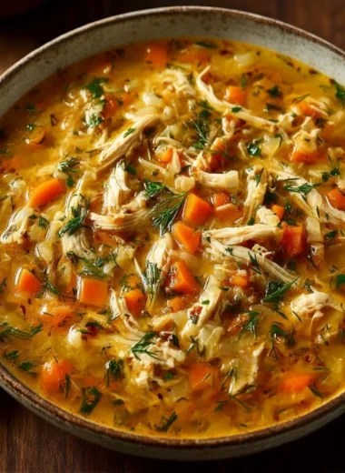 Savory Chicken Cabbage Soup
