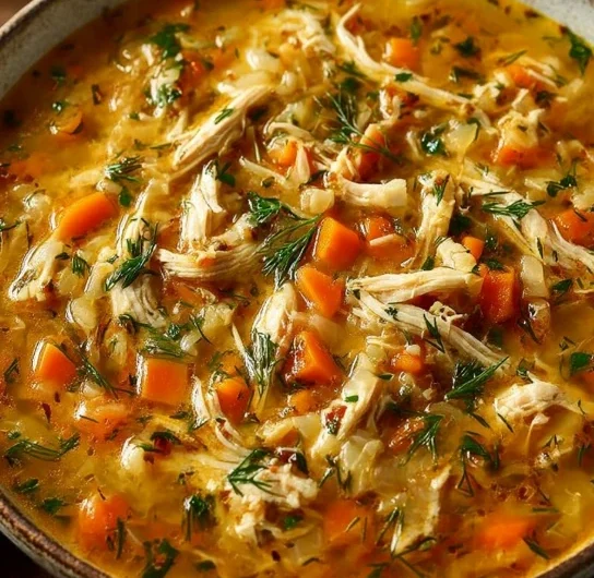 Savory Chicken Cabbage Soup