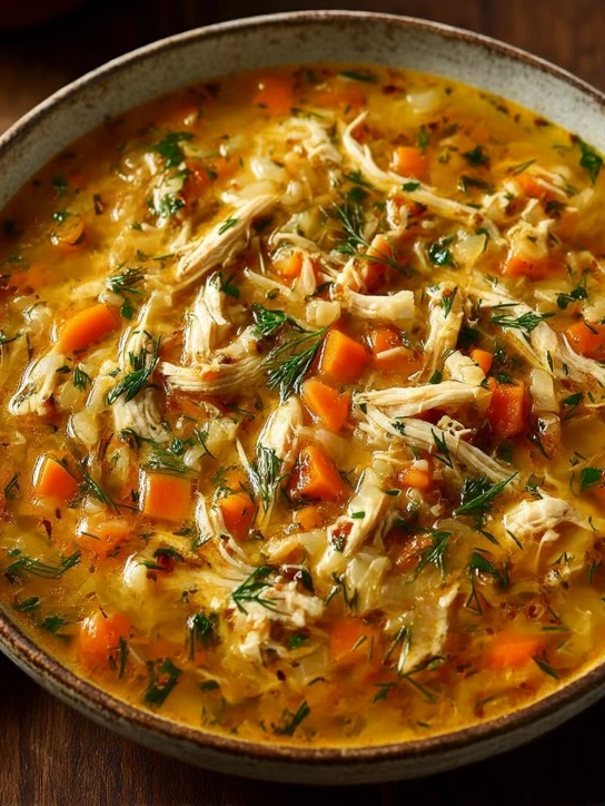 Savory Chicken and Cabbage Soup
