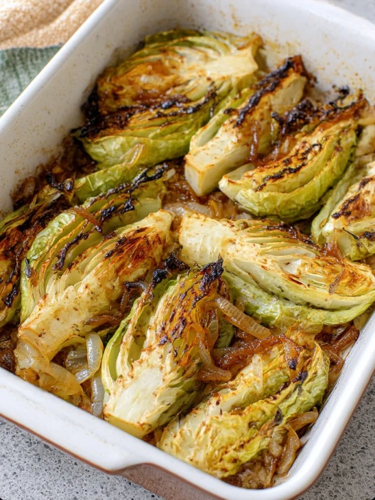 Simple Baked Cabbage and Onions
