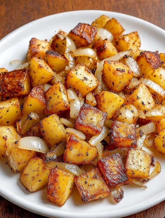 Simple Pan-Fried Potatoes and Onions