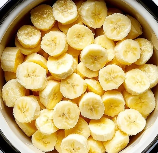 Slow Cooker 5ingredient Banana Foster Pudding