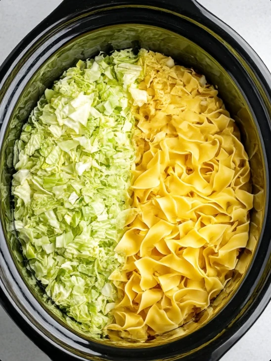 Slow Cooker Cabbage and Noodles