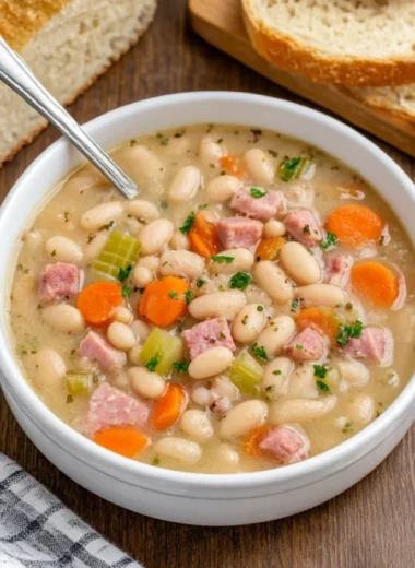 Slow Simmered Navy Bean Soup Bowl
