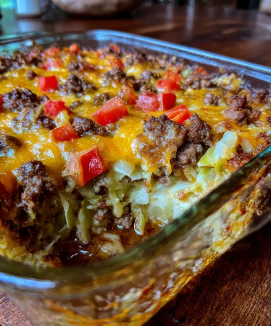 Southern Style Cabbage Beef Bake