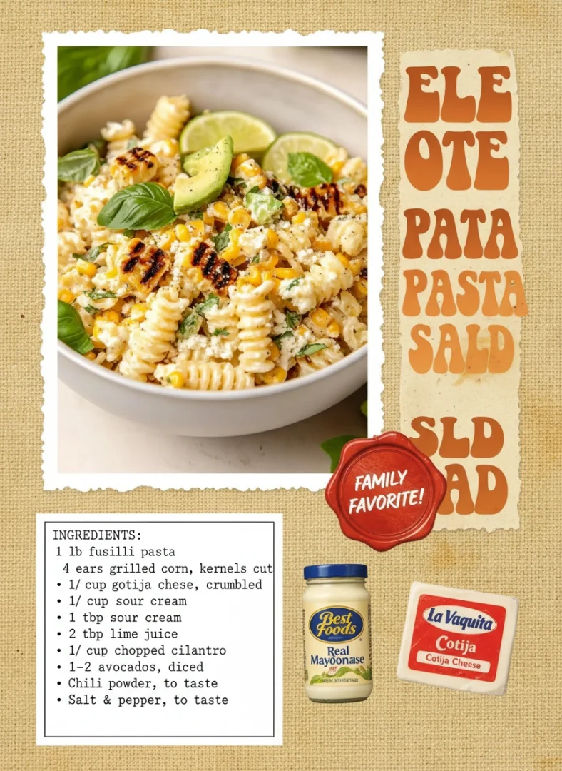 Creamy Street Corn Pasta Salad