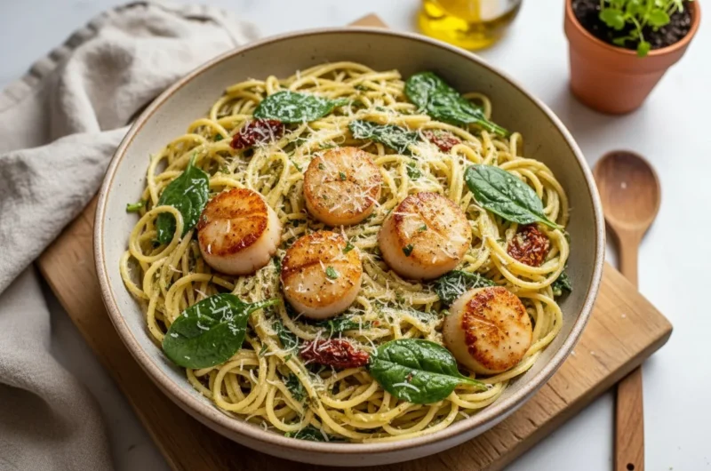 creamy chicken pesto pasta