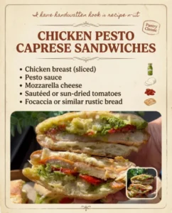 Chicken Pesto Caprese Sandwiches 🍅🌿
