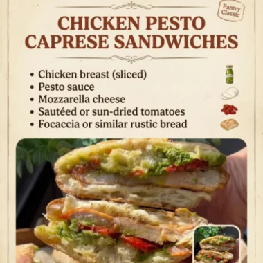 Chicken Pesto Caprese Sandwiches