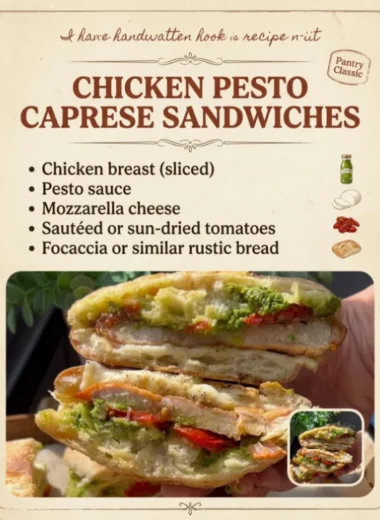 Chicken Pesto Caprese Sandwiches