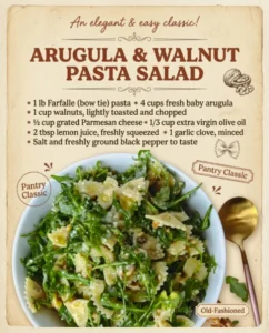 Lemon Arugula Pasta Salad Recipe – A Light, Tangy, Easy Meal